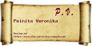 Peinits Veronika névjegykártya